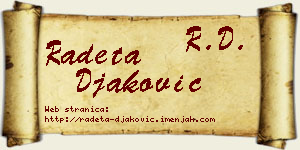 Radeta Đaković vizit kartica